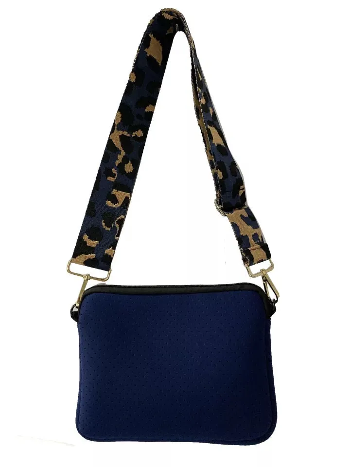 Small Neoprene Crossbody with Strap - Assorted Solid Colors