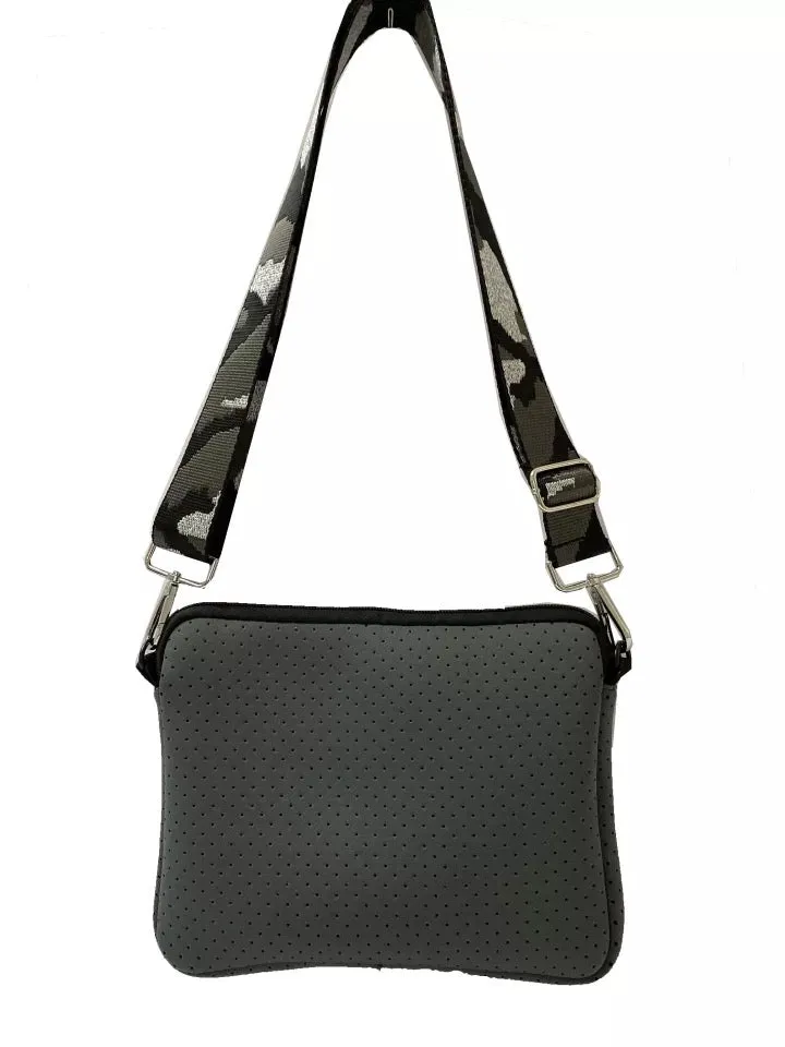 Small Neoprene Crossbody with Strap - Assorted Solid Colors