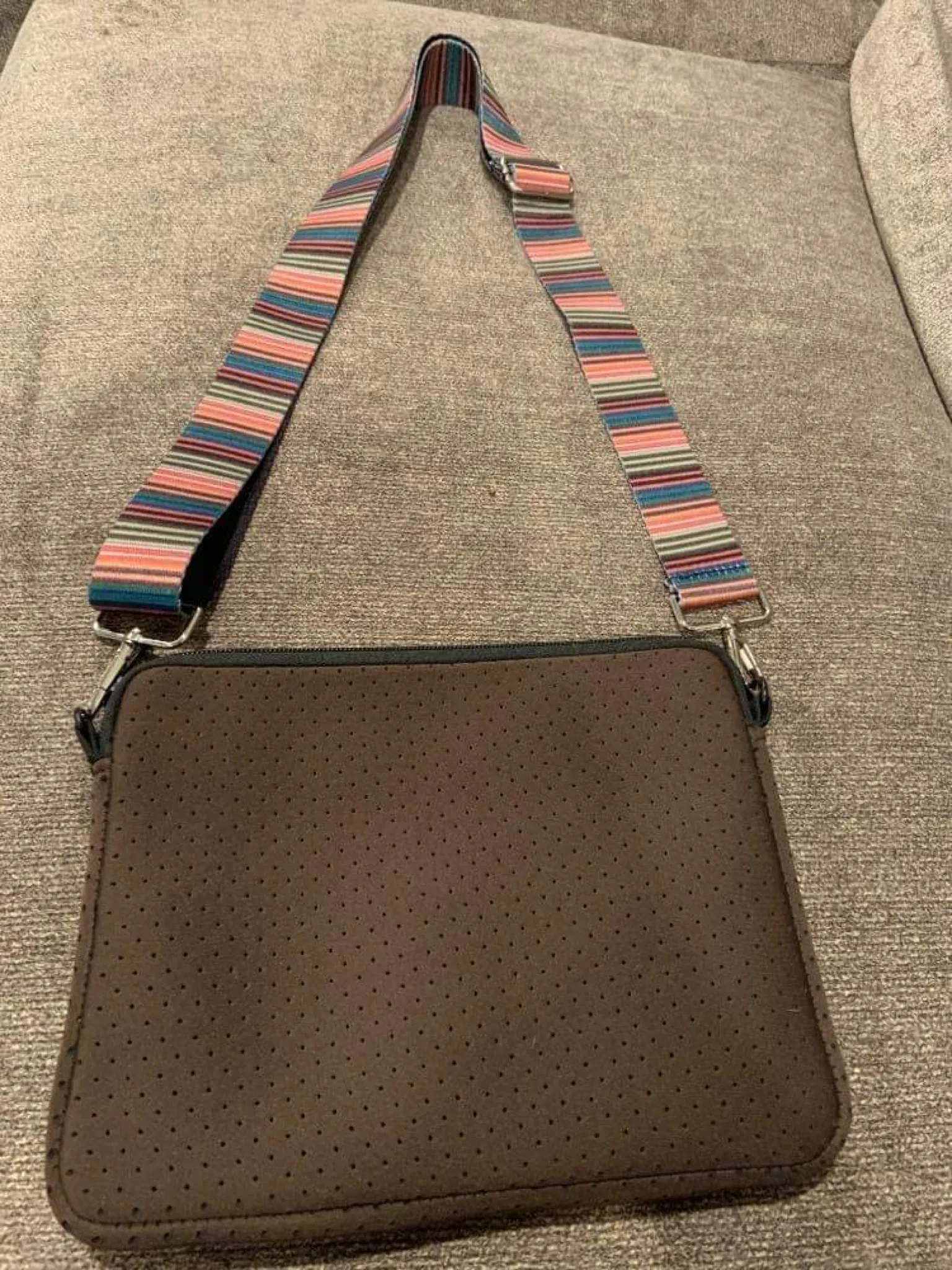 Small Neoprene Crossbody with Strap - Assorted Solid Colors