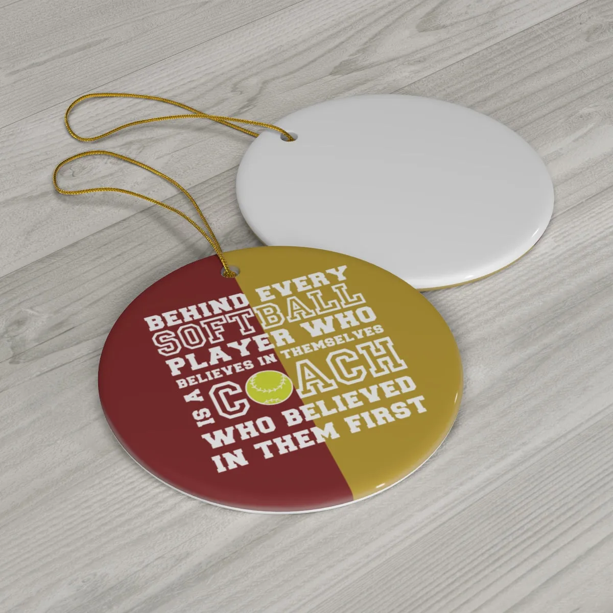 Softball Coach Ornament, Personalized Softball Coach Christmas Ornament, Custom Ceramic Tree Ornament Gift for Our Amazing Coaches, Christmas Present