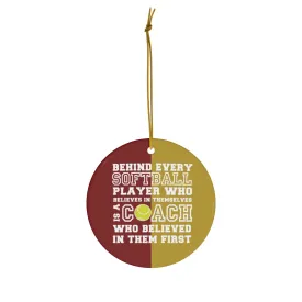 Softball Coach Ornament, Personalized Softball Coach Christmas Ornament, Custom Ceramic Tree Ornament Gift for Our Amazing Coaches, Christmas Present