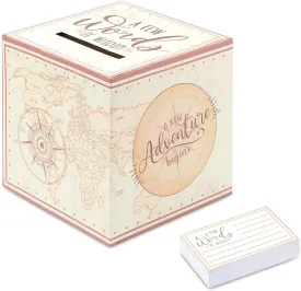 Sparkle and Bash World Map Ballot Box with 50 Advice Cards, A New Adventure Begins (8 in)