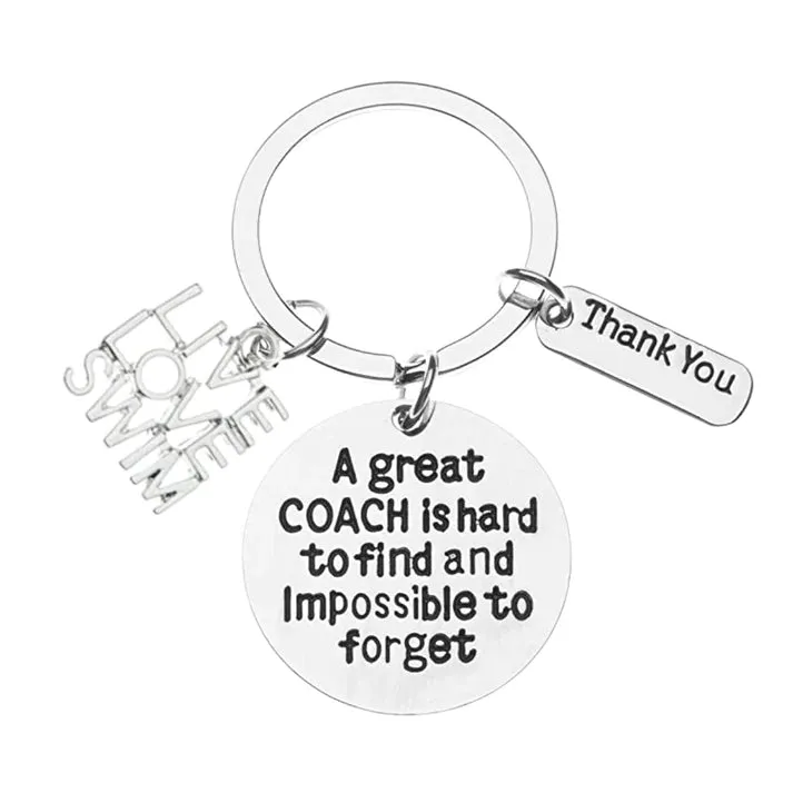 Swim Coach is Hard to Find But Impossible to Forget Keychain