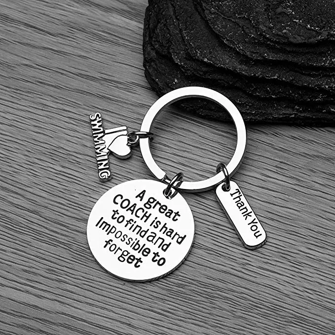 Swim Coach is Hard to Find But Impossible to Forget Keychain