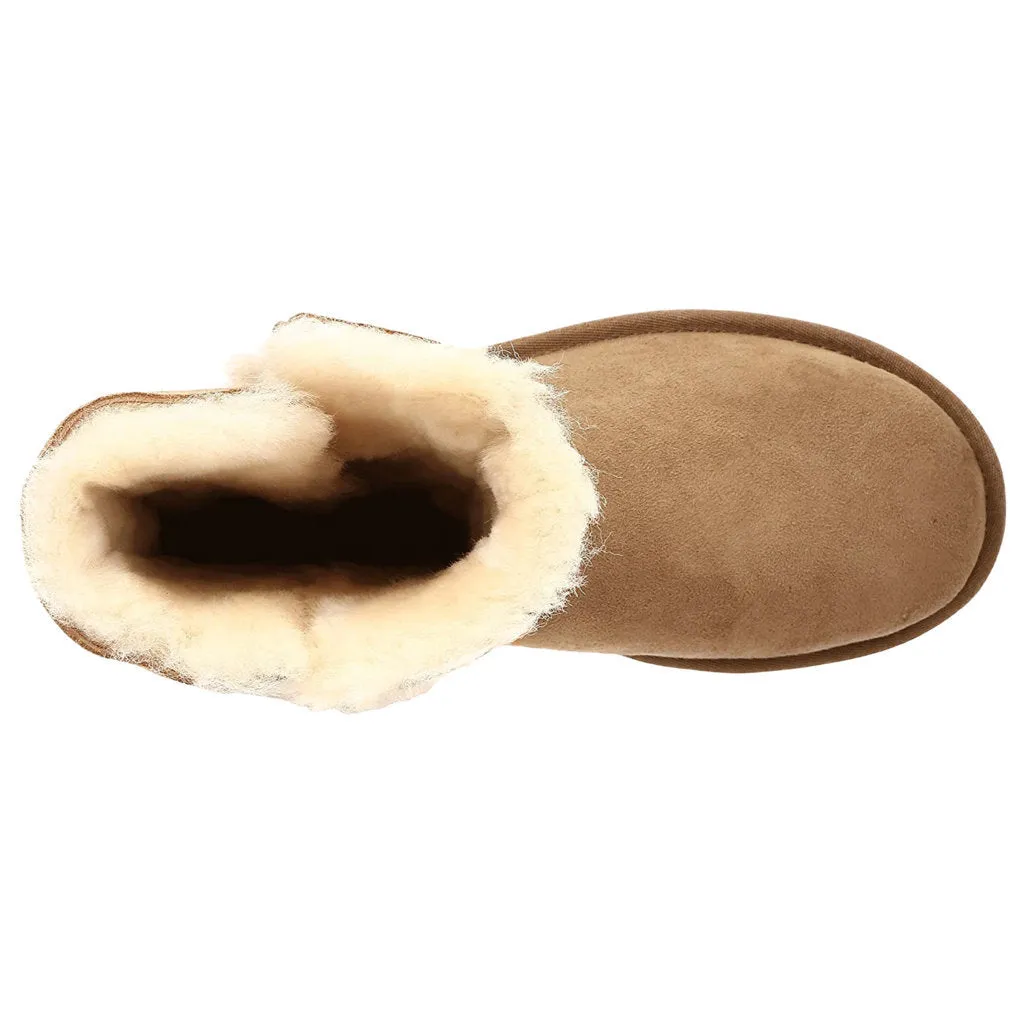 Ugg Short Bailey Button II Suede Sheepskin Women's Winter Boots
