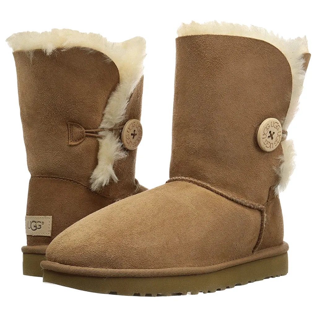 Ugg Short Bailey Button II Suede Sheepskin Women's Winter Boots