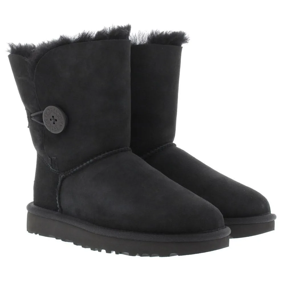 Ugg Short Bailey Button II Suede Sheepskin Women's Winter Boots