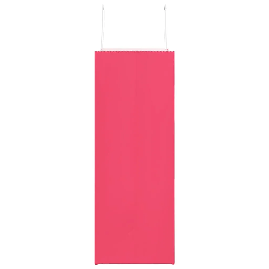 vidaXL Paper Bags 250 pcs with Handles Pink 32x17x44 cm