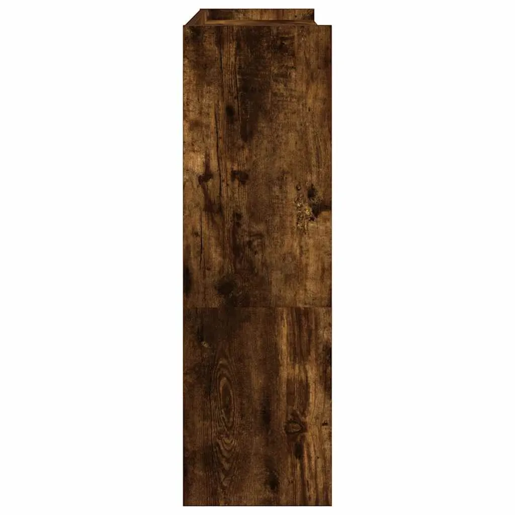 vidaXL Shoe Rack Smoked Oak 80x25x81 cm Engineered Wood