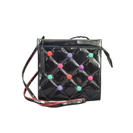 Vintage Quilted Patent Leather Crossbody Bag