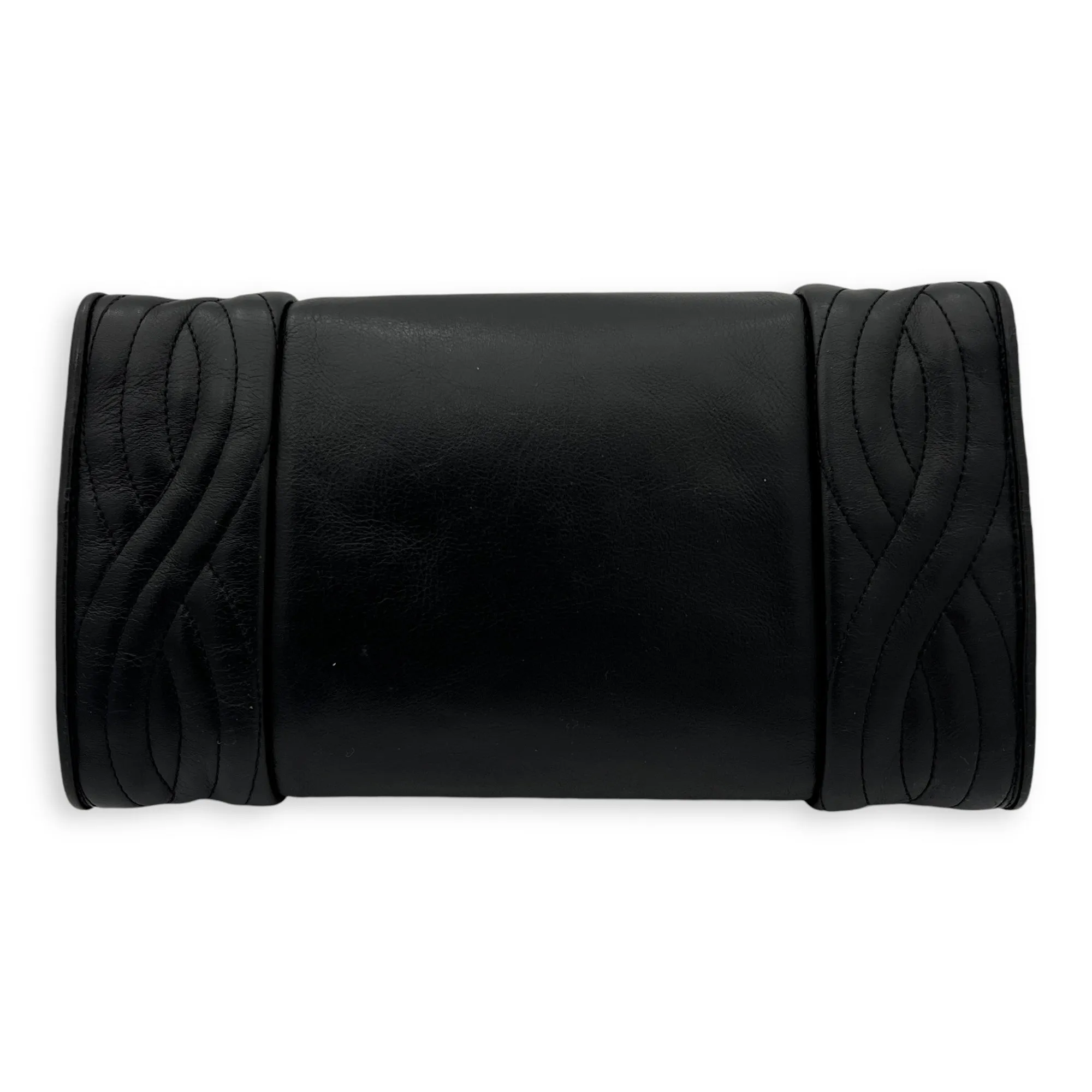 Vintage Top Handle Bag Black in Lambskin, Gold hardware