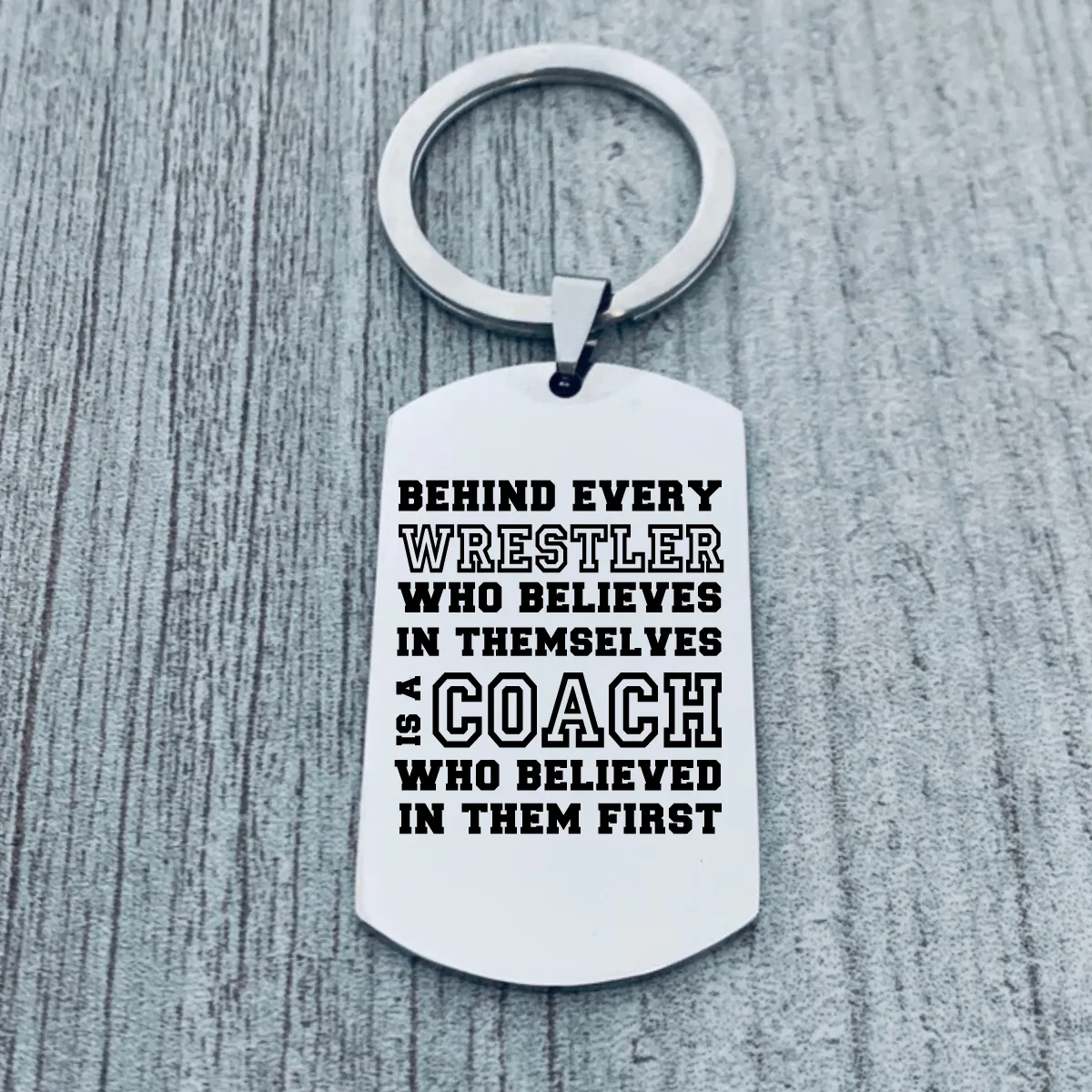 Wrestling Coach Keychain - Behind Every Player