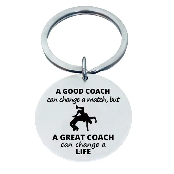 Wrestling Coach Keychain - Great Coach Keychain