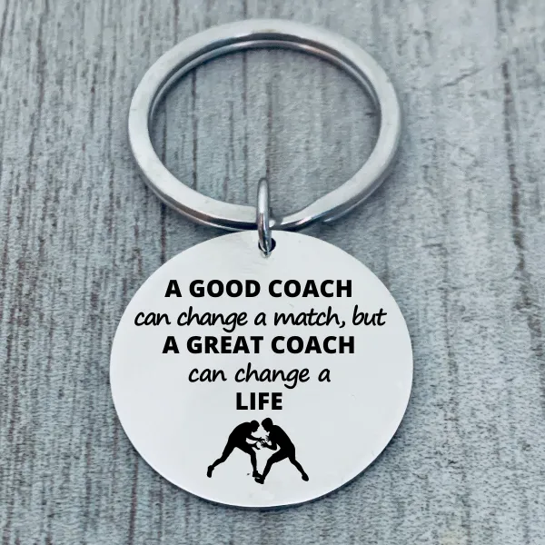 Wrestling Coach Keychain - Great Coach Keychain