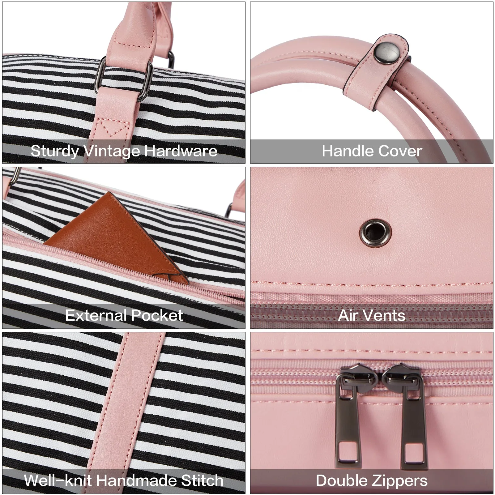 Zenobe Canvas Weekender Bag for Women