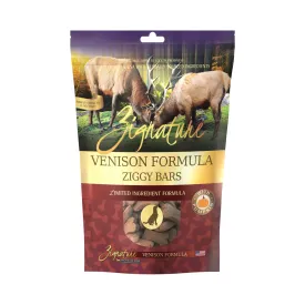 Zignature Venison Ziggy Bars Biscuit Dog Treats 12oz